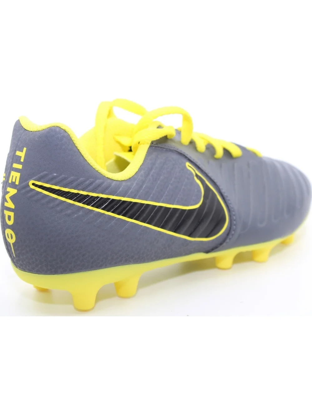 NIB Nike Tiempo JR LEGEND 7 Club FG Youth Soccer Cleats Shoes 3.5Y Gray & Yellow